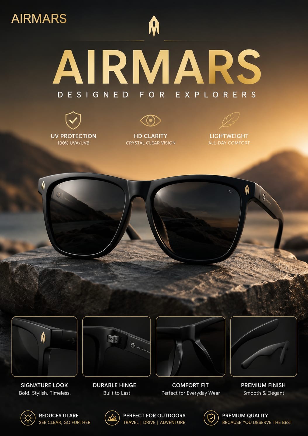 AIRMARS Bluetooth Sunglasses (200 days warranty